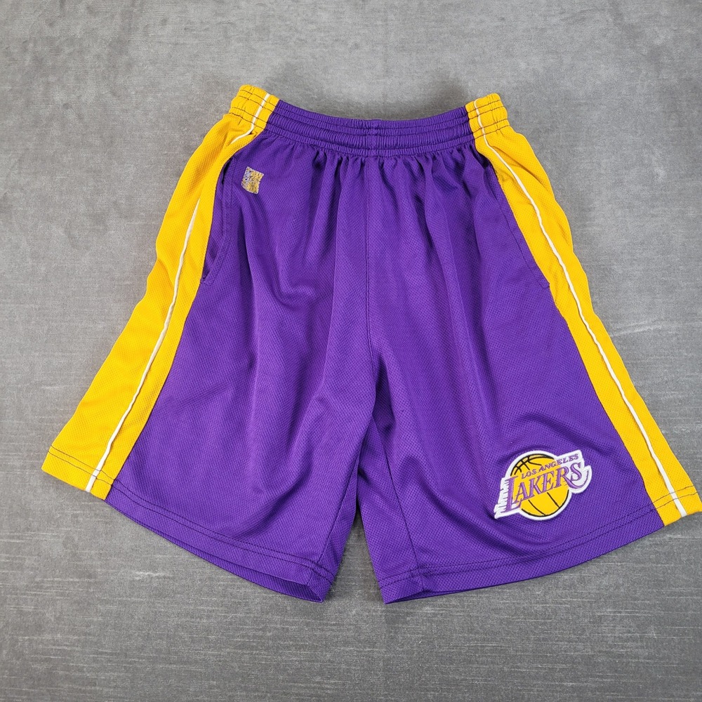 NBA Hardwood Classics Los Angeles Lakers Mesh Basketball Shorts Boys Med Purple